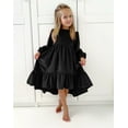 thumbnail image 4 of Toddlers Dresses Flower Girl Dress Long Sleeve Tulle Dress Toddler Party Dress Girls Black Dress Girl Toddler Ball Gown Dress Birthday Dress 7-8 Years, 4 of 8