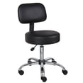 thumbnail image 1 of Nicer Interior Caressoft Medical Drafting Stool with Back Cushion - Black, 1 of 1