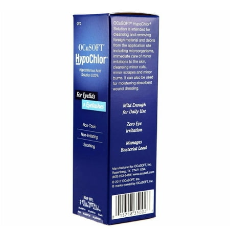 Ocusoft Hyphochlor Eyelid Eyelash Non-Toxic Non- Irritating Eye Drops, 2 oz