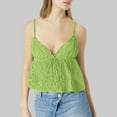 thumbnail image 2 of Camiseta sin mangas plisada con cuello en V para mujer - Blusa elegante de estilo francés, poliéster, tallas S-XL, 2 of 4