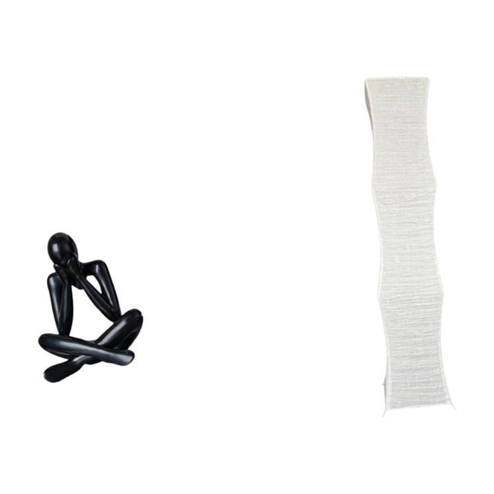 Desktop Figurine Thinker Abstract Sculpture Floor Lamp Shade PP Material for Home Office Living Room Decor