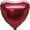 Burgundy Heart, variant on PMU Valentine’s Day Hearts and Stripes 18 Inch Mylar-Foil Balloon Valentine's Day, Proposal, Special Events, Photo Props Party Decoration and Accessories (1/Pkg) Pkg/1