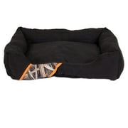 Natural Surrounding Mossy Oak Camo Accent Lounger Dog Bed Curl Up Black 19X15 inch