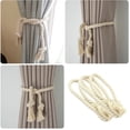 thumbnail image 2 of Simple Tie Thick Cotton Cord Curtain Tie Rope Handmade Curtain Tie Rope QQ With A Pair Of Beige, 2 of 9