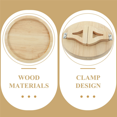 thumbnail image 3 of 2X Table d'Appoint Ronde Pliable en Bois à Clipser pour Canapé Grand, Table d'Accoudoir pour Manger/boissons/collations/télécommande, 2 x Table, Couleur Bois, 3 of 7