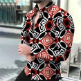 thumbnail image 1 of Camisa de hombre con solapa de manga larga morada para fiesta, reunión, moda, elegante, impresión HD, tela suave y cómoda, nueva oferta 2024, 1 of 6