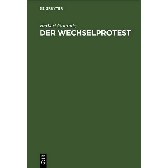 Der Wechselprotest, (Hardcover)