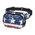 thumbnail image 2 of Picia USA Colors Stripes1 Print Square Double-Layer Waist Bag Mini Adjustable Waist Belt Bag Exercise Running Travel Hiking, 2 of 9