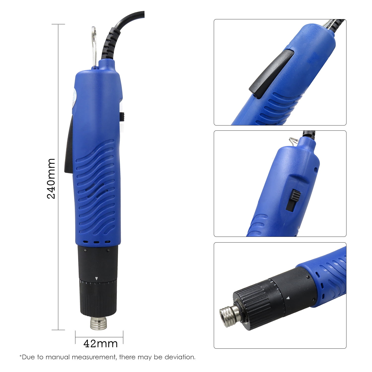 AC Electric Screwdriver Handheld Corded Electric Screw Driver Adjustable Torque 1/4-in Screw Bit Diameter Tool