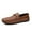 Brown, variant on Men's Casual Loafers Slip On Leather Shoes Comfortable Lightweight Driving Shoes Male Moccasins Classic Penny Loafer Flats Boat Shoes Outdoor Walking Shoes