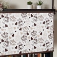 thumbnail image 5 of Farmhouse Coffee Cup Rod Pocket Curtain Valance, Vintage Coffee Beans Love Heart Farmhouse Window Valance for Living Room, Bedroom, Kitchen 42"W x 12"L, 5 of 9