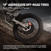COSWHEEL R19 Electric Bike for Adults 6000W Peak 72V/40AH 46.6MPH 19x4 Light Off Road Dirtbike Style EBike for Cross Riding and Extended Adventures