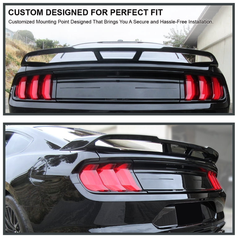 Universal Car Spoiler Wing Kit - 3PCS Lightweight Rubber Spoilers For Trunk & Roof 4 thumbnail image