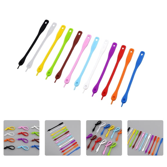 WEUVEB Silicone Cup Labels Reusable Assorted Colors 12Pcs Identifiers Party Theme