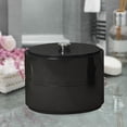 thumbnail image 2 of nu steel Loft Cotton Swab/Container Shiny Black Resin Finish, 2 of 4