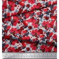 thumbnail image 3 of Soimoi Viscose Chiffon Fabric Raspberry,Strawberry & Cherry Fruits Print Fabric by The Yard 42 Inch Wide, 3 of 3