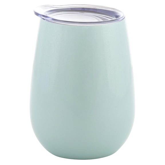 Stephen Joseph Karma Stainless Wine Tumbler Mint w/Clear Plastic Top 12oz
