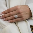 thumbnail image 2 of solitaire jewels 1.5CT Marquise Moissanite Halo Engagement Ring For Women, 18K White Gold, 2 of 8
