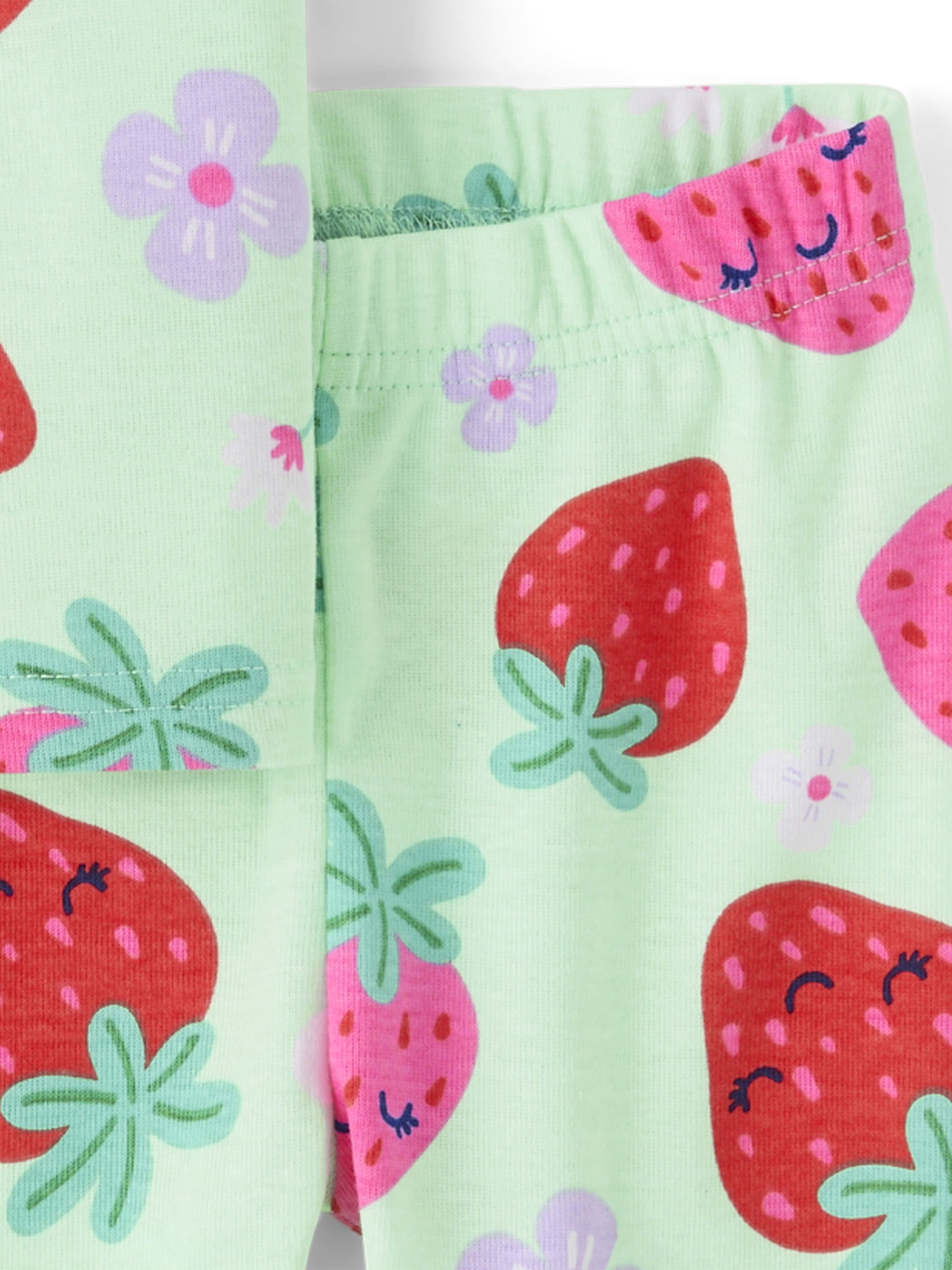 The Children's Place Baby & Toddler Girls Short Sleeve Strawberries Snug Fit PJ, Sizes NB-6T
