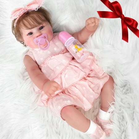 WLRETMCI Reborn Baby Dolls, 20 inch Newborn Baby Dolls Full Vinyl Realistic Lifelike Baby Dolls Girls Gift for Kids Age 3+,Christmas Gifts for Girls Age 2 3 4 5 6+