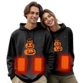 thumbnail image 2 of Sudadera con capucha de manga larga, informal, para exteriores y chaquetas, unisex, con calefacción, recargable por USB, sudadera térmica, lavable, para hombre y mujer, abrigo para mujer, 2 of 5