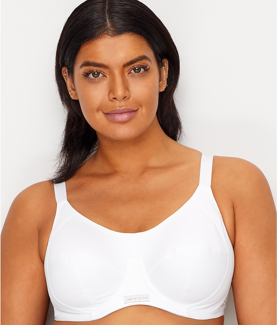 elomi womens energise underwire sports bra with j hook, 40ff, white