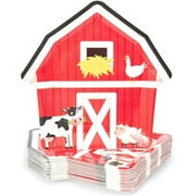 48-Pack Paper Plates for Farm Animal Birthday Party (10 in)
