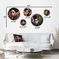 thumbnail image 4 of Designart "Colorful Hip Hop Street Art I" African American Woman Metal Wall Art Set of 5 Piece, 4 of 5