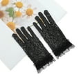thumbnail image 5 of Unique Bargains 1 Pair Sunblock Mittens Leopard Sun Block Driving Gloves for Women Black, 5 of 5