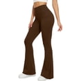 thumbnail image 2 of Yoga Pants with Pockets for Women High Waisted Tummy Control Stretchy Flare Leggings Breathable Bootcut Workout Pants, 2 of 6