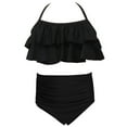 thumbnail image 4 of Girls Swimsuit Bikini Set 2 Piece Bathing Suit Adjustable Straps Tiered Ruffled Swimwear for Teen Girls, 4 of 5