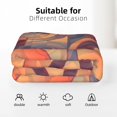 thumbnail image 6 of XMXT Throw Blankets, Colorful Abstract Geometric Print Bed Blanket for Bedroom Sofa, 50 x 70 inches Orange, 6 of 9