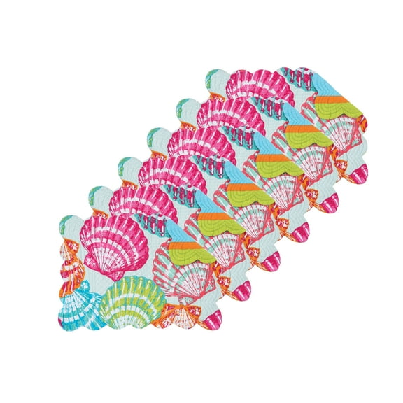 Merritt Island Coastal Sea Life Cotton Quilted Reversible Placemats Set of 6