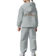 thumbnail image 4 of Toddler Outfits For Girls Sets Boys Long Sleeve Solid Warm Hoodie Pullover Tops Pants Kids Sweat Suit 6-12 Months 12-24 Months 2T 3T 4T 5T 6T 7T Gift Set 3-4 Years, 4 of 7