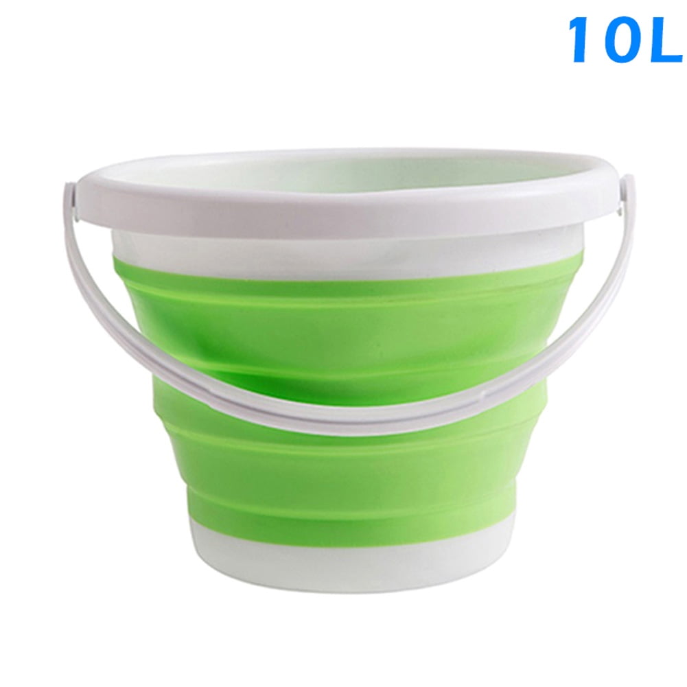 New Silicone Foldable Bucket Collapsible Camping Hiking Traveling Fishing Basin 