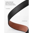 thumbnail image 3 of Maikun Men's Reversible Leather Belt, Double Sided Black and Cognac Dress Belt for Men, Adjustable Casual Business Belt for Jeans and Suit Pants, 3 of 7