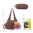 thumbnail image 2 of Bolso Hobo Angel Barcelo, amplio y moderno para mujer, color marrón, 2 of 7