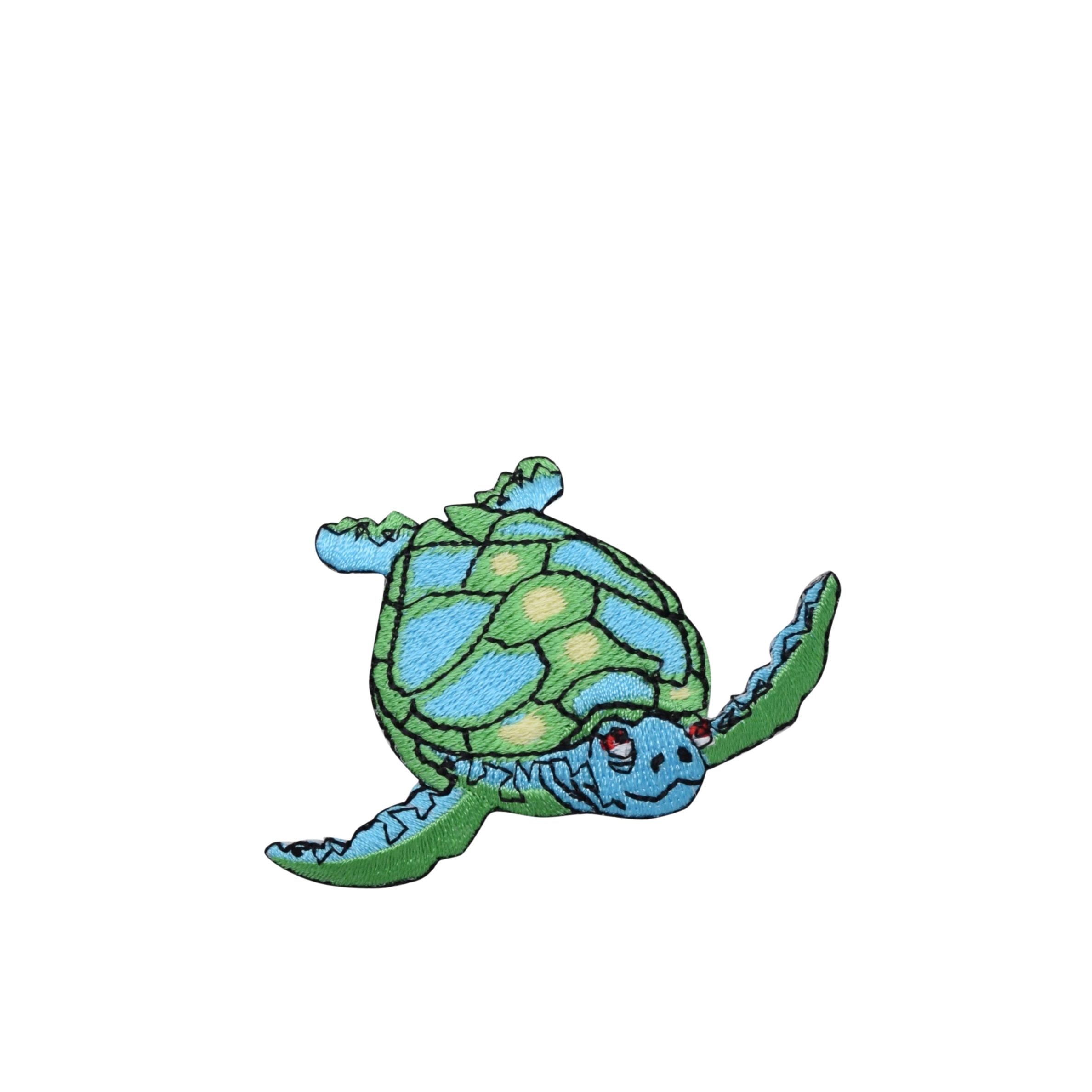 Sea Turtle - Large - Facing Right - Iron on Applique/Embroidered Patch