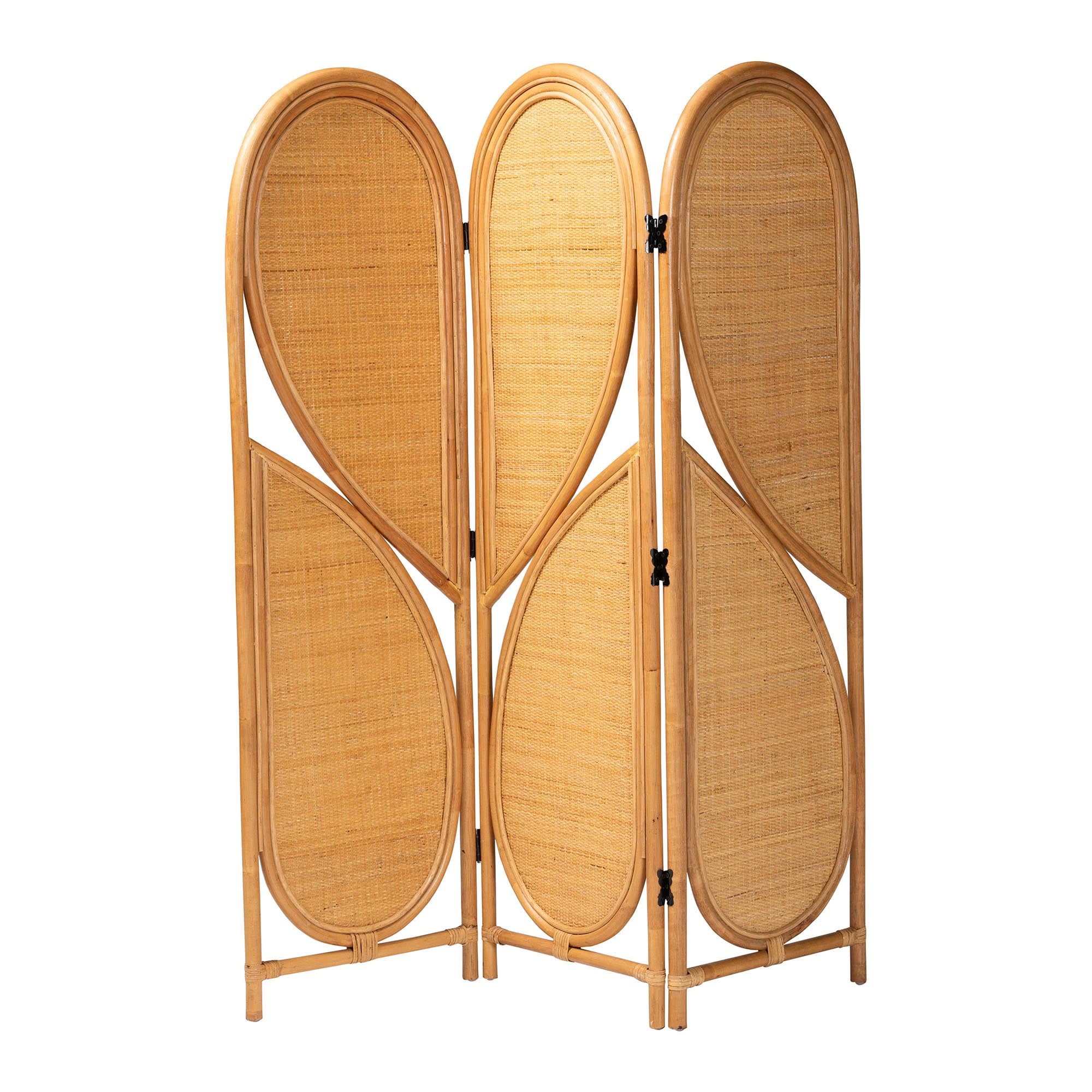 bali & pari Kiyoko Boho Room Divider, Light Honey