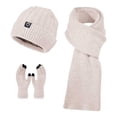 thumbnail image 2 of ZSQDM Scarf Gloves Hat Set for Teen Girls Women&Men Autumn Winter Warm Wool Hat Scarf Gloves Three Pieces beanie for Women New Era Hats Scarf ,Hat,& Gloves Tooth Brush Cover Cap, 2 of 7