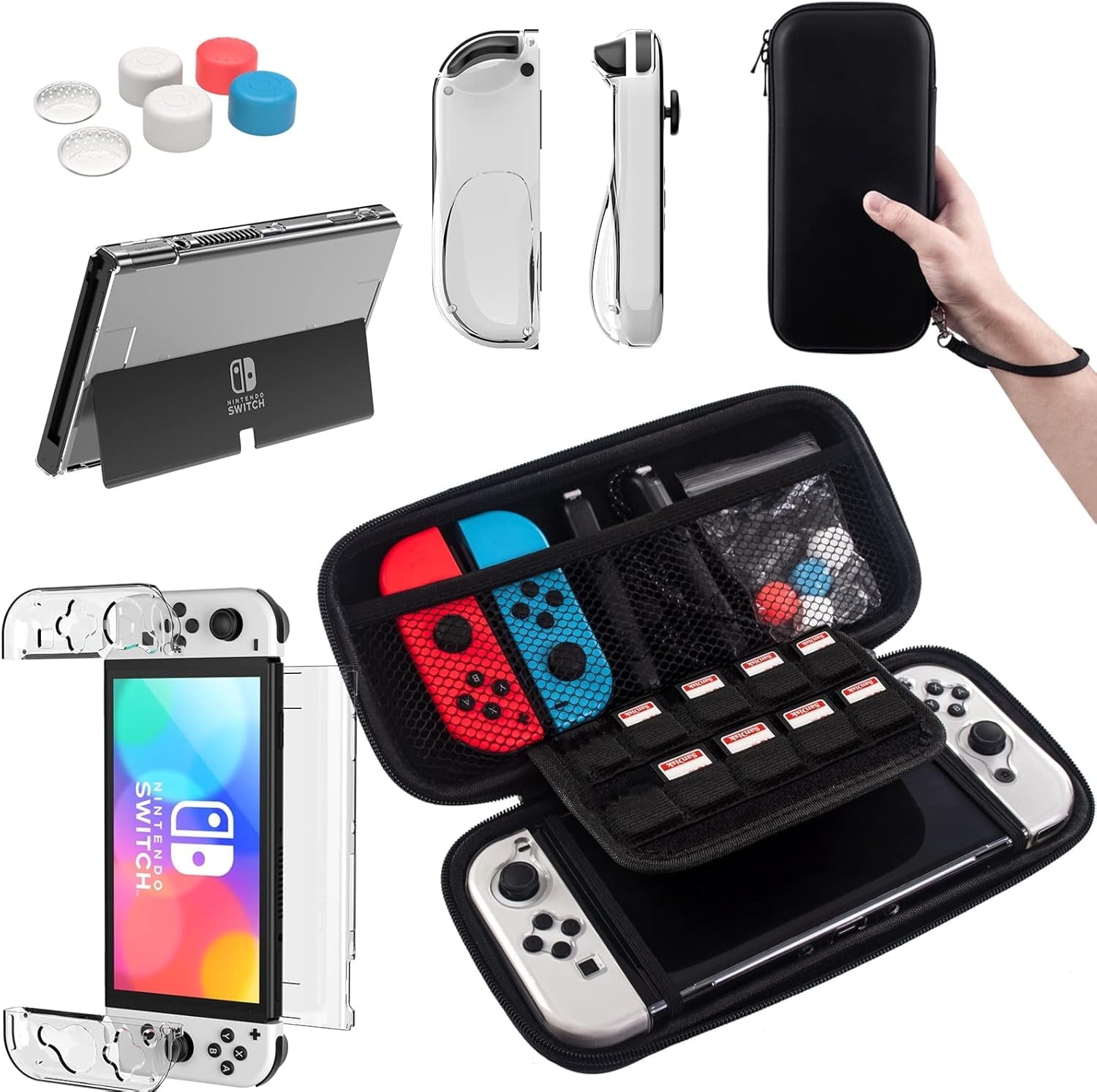 Amazon.com: Xinocy for Nintendo Switch OLED 9 in 1 Storage