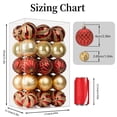 thumbnail image 2 of Adornos para árbol de Navidad XCF 30 piezas 60 mm bolas irrompibles colgantes rojo y dorado, 2 of 4
