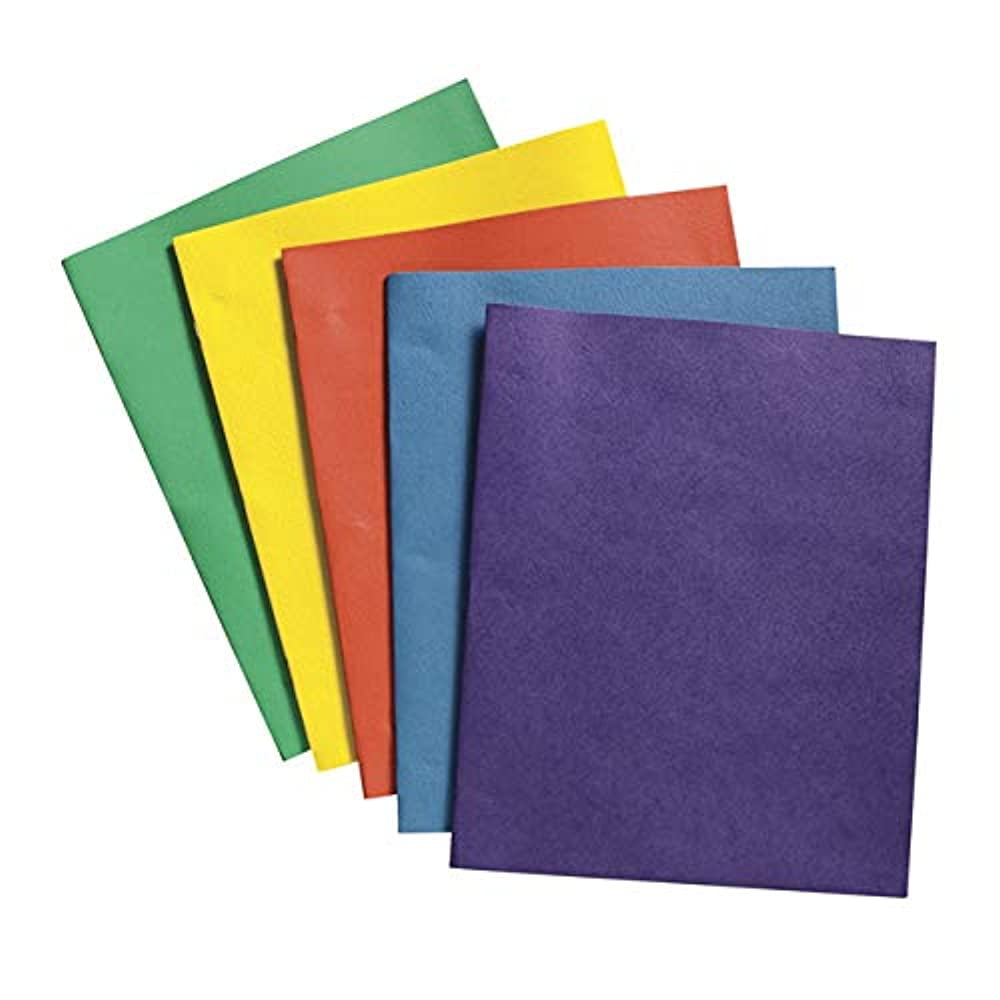 School Smart Heavy Duty Leatherette-Pocket Folder, 9.5" x 11.75", Pack of 25