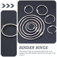 thumbnail image 4 of 100pcs Loose Leaf Binder Ring Metal Book Rings Round Ring for Calendar DIY, 4 of 7