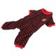 thumbnail image 3 of Conjunto de punto rojo para perros y gatos, talla L, pijama acogedor de rayas de 4 patas, 3 of 8