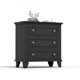 thumbnail image 1 of Dormitorio 3 - cajón cómoda: de anchura chest con vintage handles, moderno wood design, ideal para as nightstand o gabinete in dormitorio & sala de estar (negra), 1 of 6