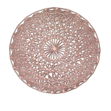 

Pudcoco Hexagram Pattern Hollow Placemat Heat Insulation Pad Decorative Mat 15In