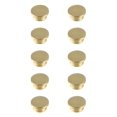 thumbnail image 1 of Juego de 10 Tiradores Decorativos Redondos Elegantes de 4 cm en Oro Cepillado, 1 of 6