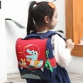 thumbnail image 4 of Bolsa de dibujos animados para pérdida de peso, masaje, correas para los hombros, bolsa segura impermeable para niños, para exteriores, escuela, hogar, viajes, dinosaurio rojo, 4 of 5