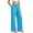 Blue, variant on Women's Elastic High Waist Solid Wide Leg Sweatpants Soft Loose Casual Palazzo Trousers with Pockets Breathable Daily Workout Loungewear White